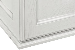 ASB-Woodline Мебель для ванной Венеция 100 подвесная белая патина серебро – фотография-12